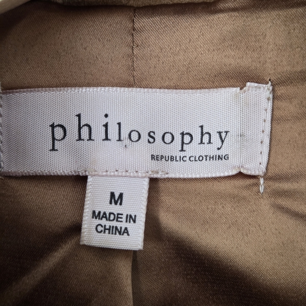 Tan Suede Anthropologie Women's Moto Jacket - Picture 5 of 10